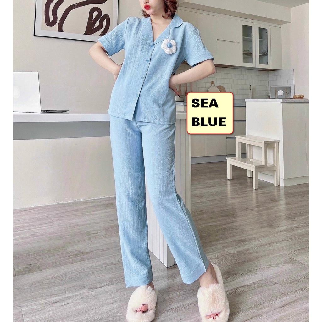 BỘ PYJMA VẢI XỐP NỮ.