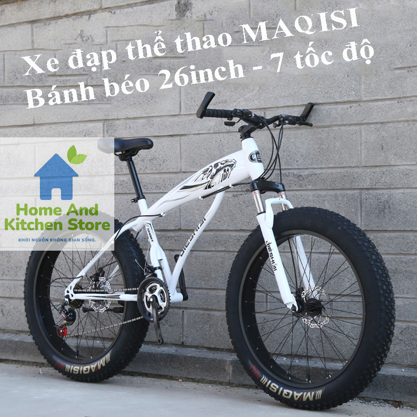 Xe đạp MAQISI bánh béo 26inch dáng thể thao 7 tốc độ khung cacbon - xe đạp bánh béo - xe đạp thể thao - xe đạp địa hình