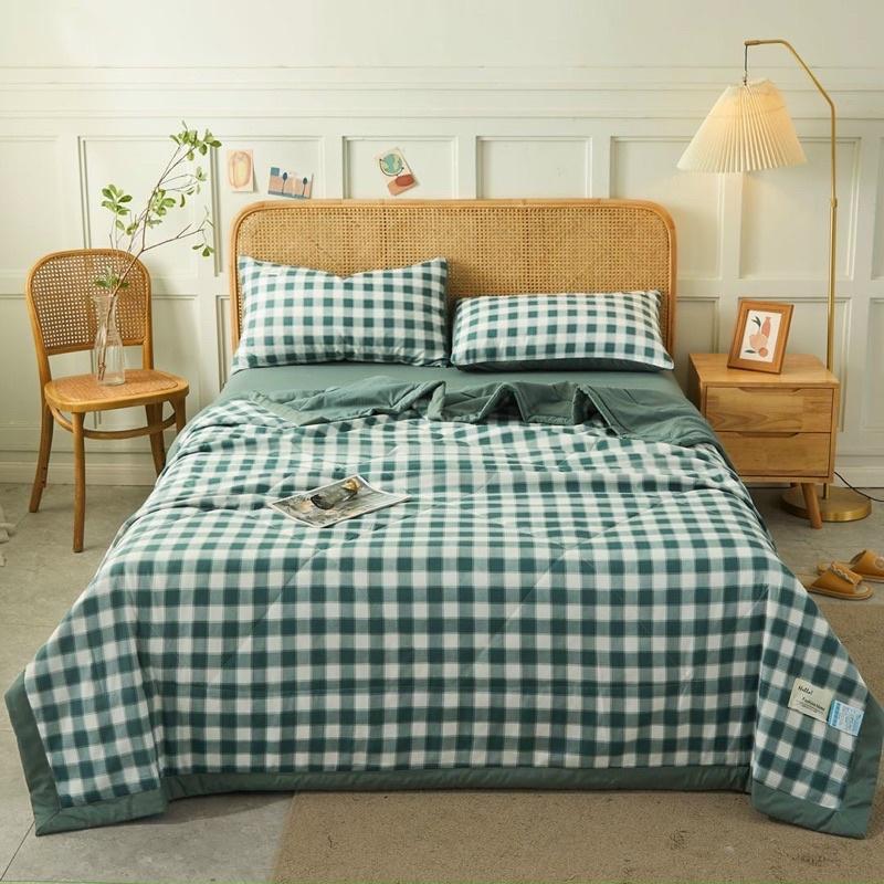 Bộ Chăn Ga Cotton Linen Chăn Trần Bông - Hàng dày, đẹp, bền.