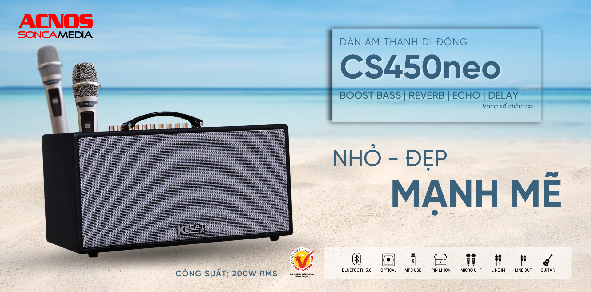Dàn âm thanh di động xách tay ACNOS CS450NEO
