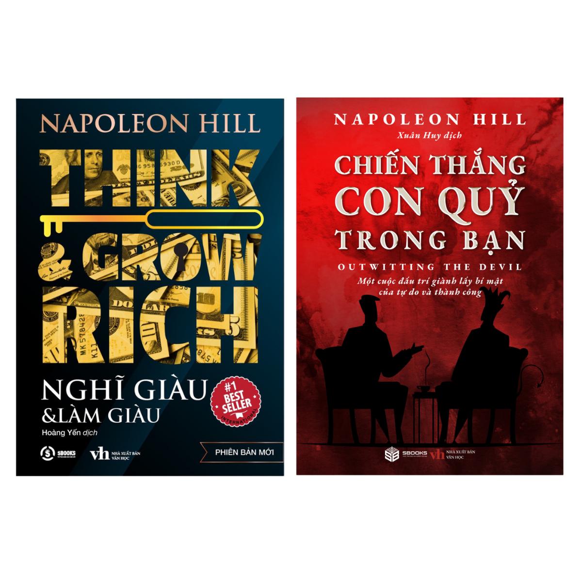 Sách Combo 2 Cuốn : Nghĩ Giàu Làm Giàu + Chiến Thắng Con Quỷ Trong Bạn (Napoleon Hill) - SBOOKS