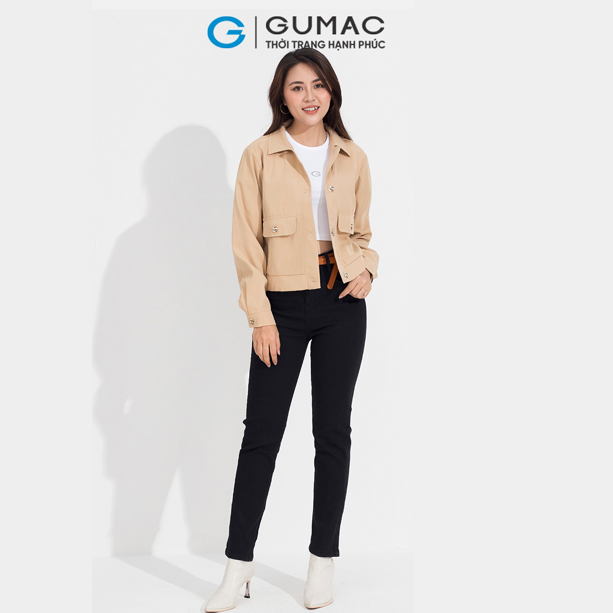 Áo khoác kaki 2 túi thời trang GUMAC AD04057