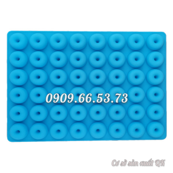 Khuôn rau câu silicon 48 Donut tròn – Mã số 1459