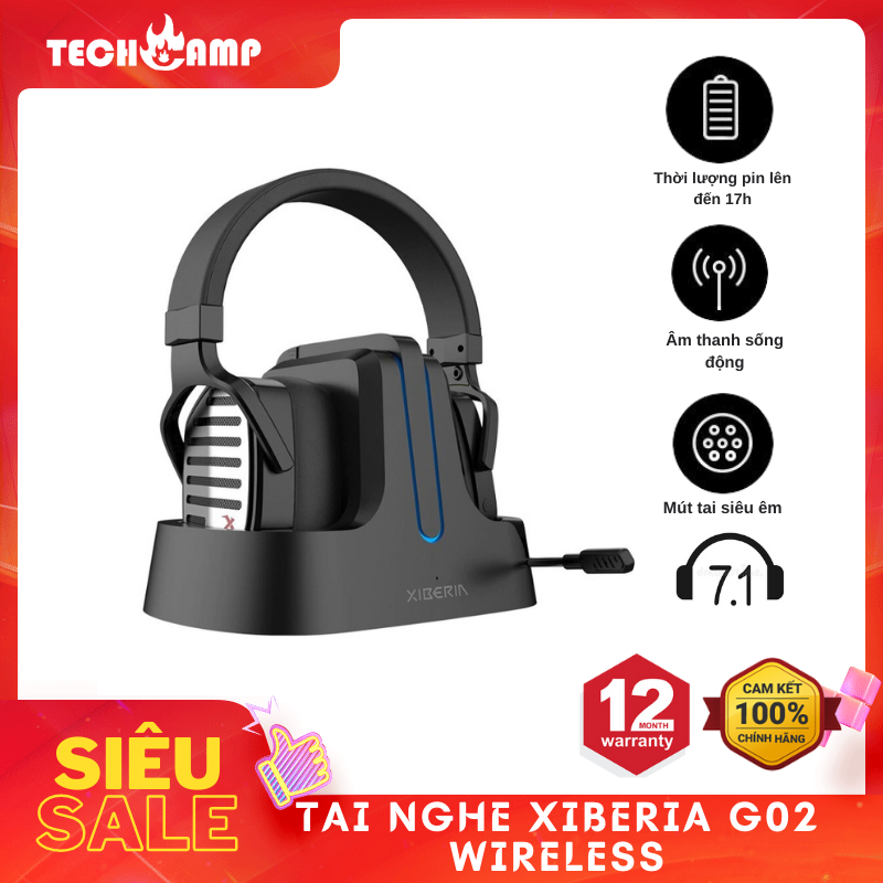 Hình ảnh Tai nghe XIBERIA G02 WIRELESS - Hàng chính hãng