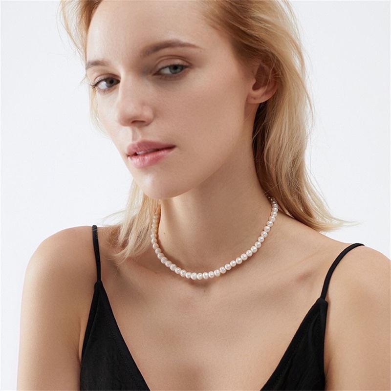 N40 Dây chuyền handmade hạt Ngọc kiểu choker xinh xắn