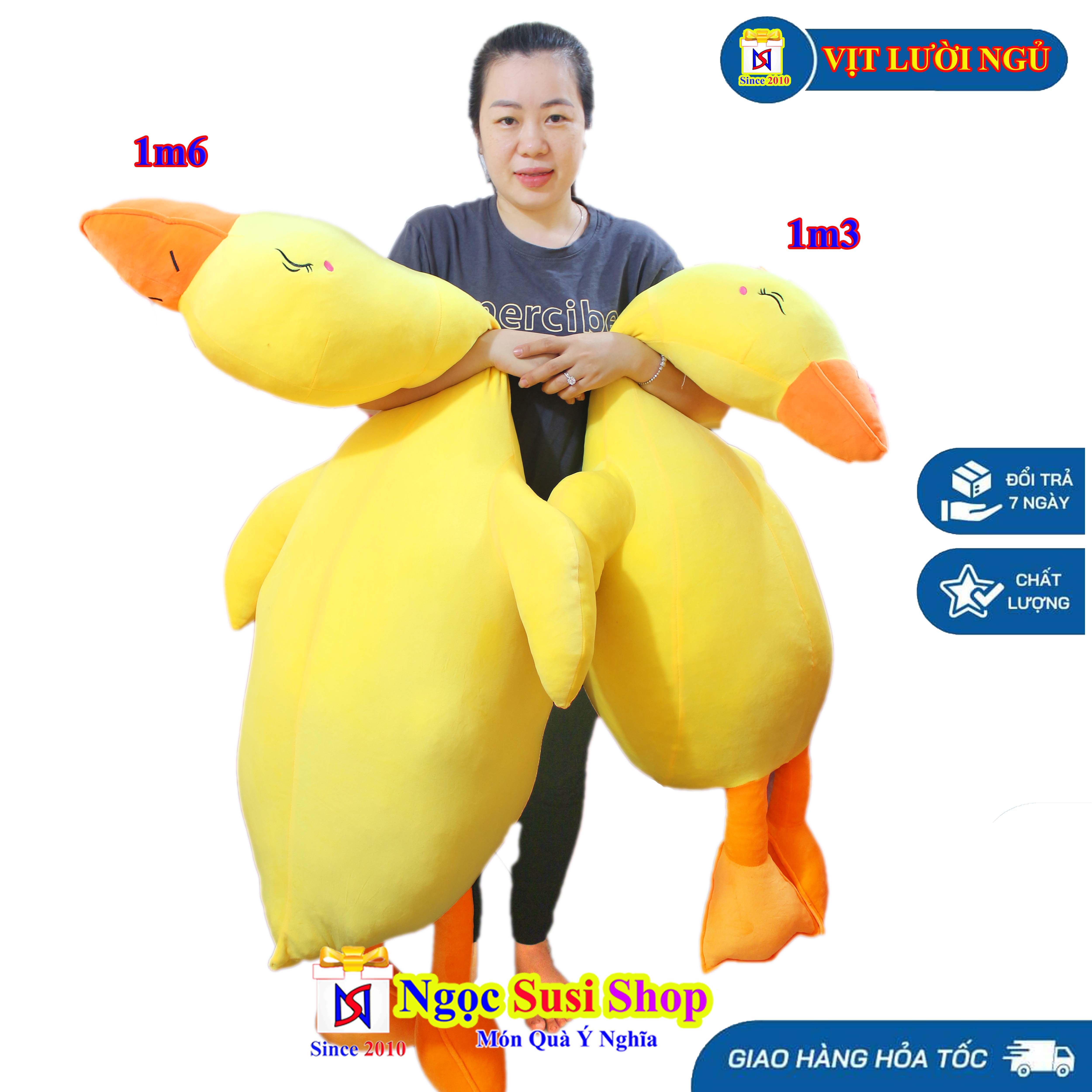 GỐI ÔM VỊT TIKTOK LƯỜI NGỦ KHỔNG LỒ - NGẪU NHIÊN MÀU