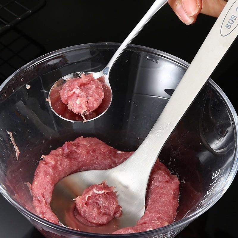 Thìa Lỗ Nặn Mọc, Thịt Viên Inox - Hàng Chất Lượng