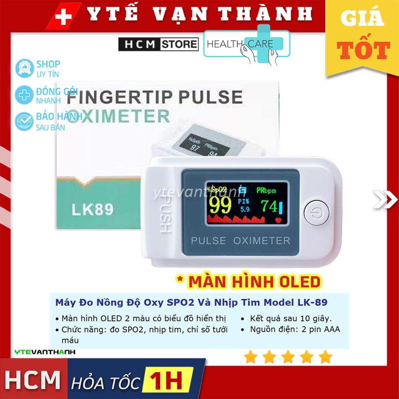 Máy Đo Nồng Độ Oxy SPO2 Và Nhịp Tim LK-89 (LK89) -VT0903