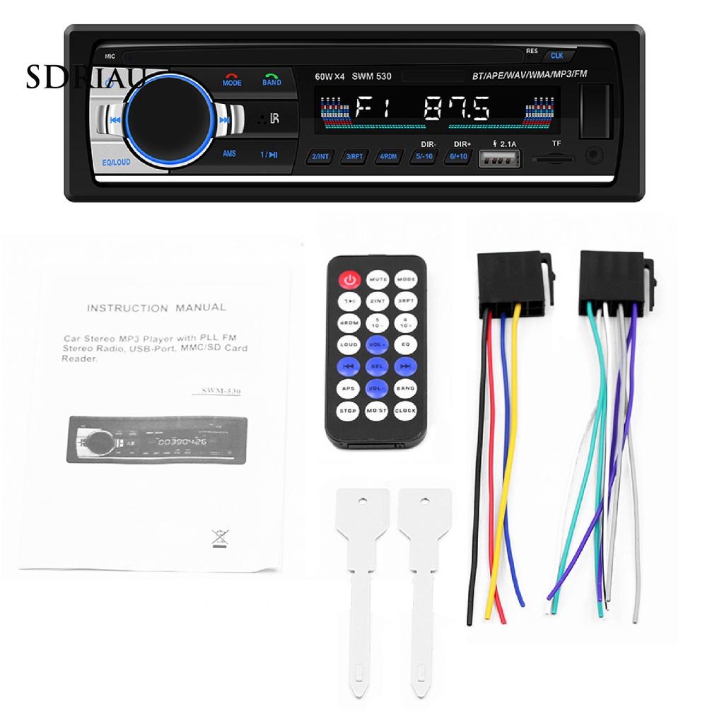 *QCDZ* SWM-530 Dual USB Phone Charging FM Radio/AUX/U Disk/Bluetooth/Card Playback 12V Car MP3 Player