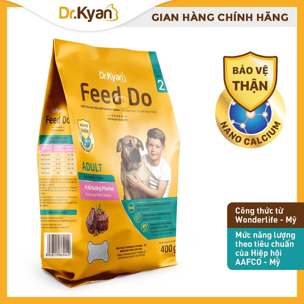 Dr.Kyan - Thức ăn hạt cho chó lớn Feed Do - Adutl 400g - Vị bò nướng pho mai