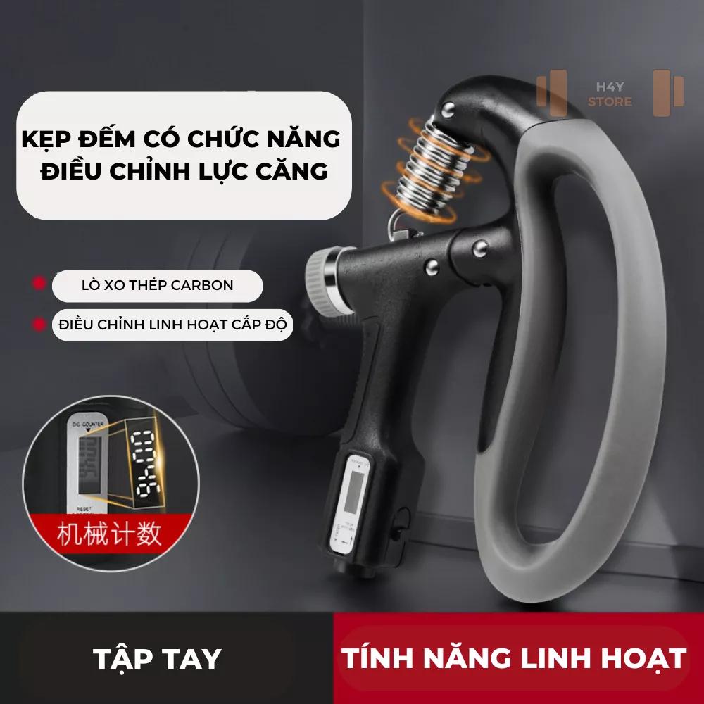 Kìm Bóp Tay, Kìm Tập Cơ Tay, Dụng Cụ Tập Gym Tại Nhà Điều Chỉnh Lực Có Đếm 10-100kg, Kìm Bóp Tay Thông Minh Đếm Số