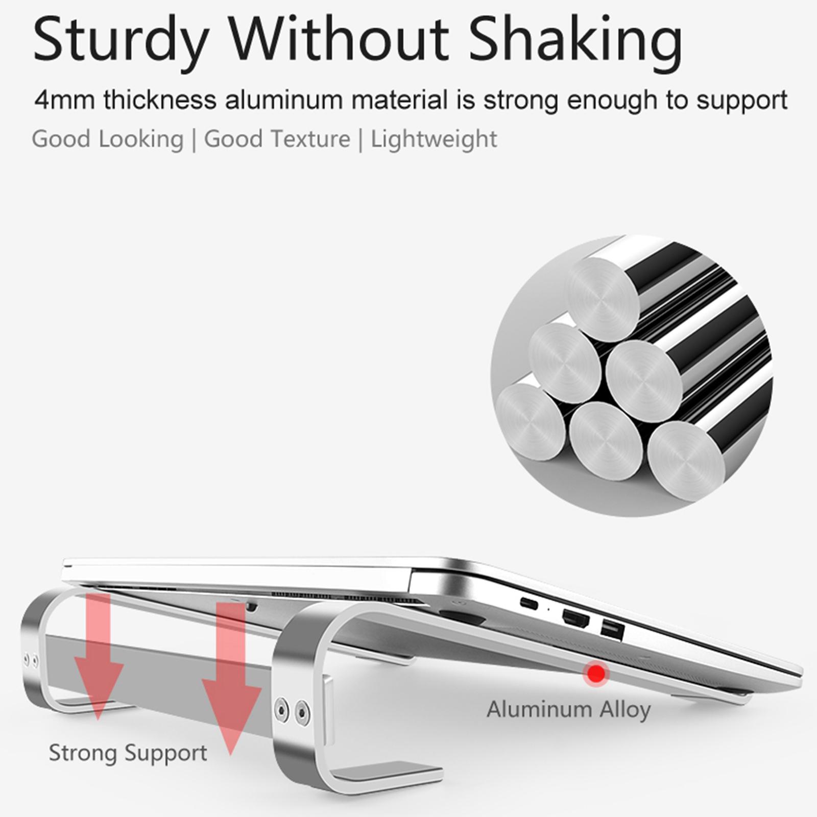 Aluminum Laptop Stand Stable Ergonomic Computer Stand Riser for 10-18Inch Desk Computer