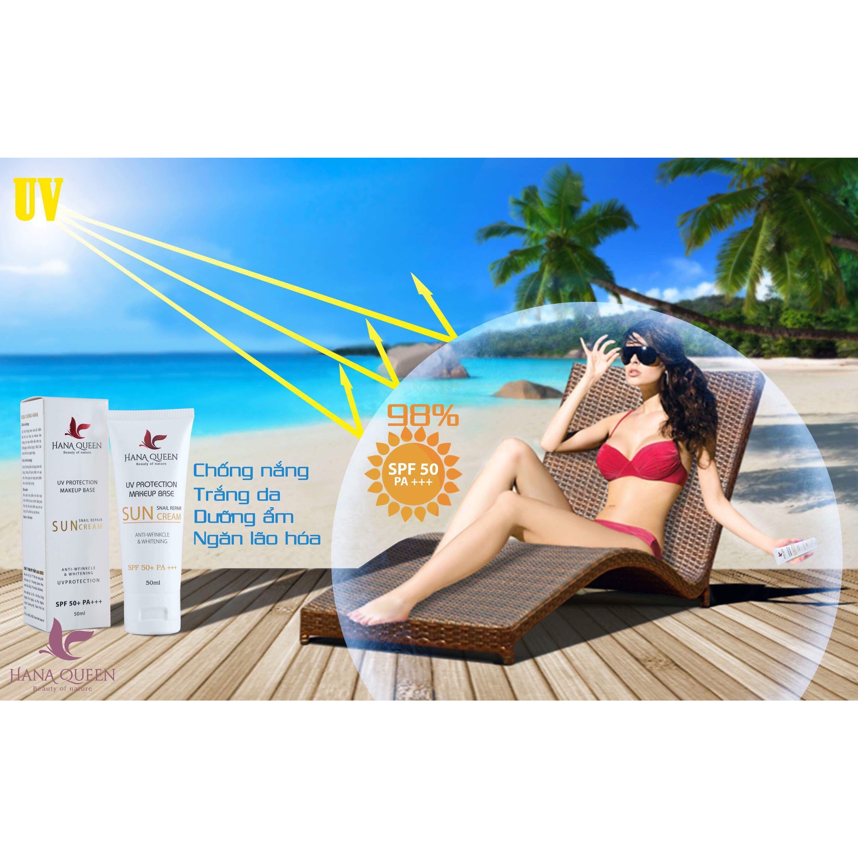 Kem Chống Nắng Bảo Vệ Da Hoàn Hảo SPF 50+++ Sun Cream Hanaqueen