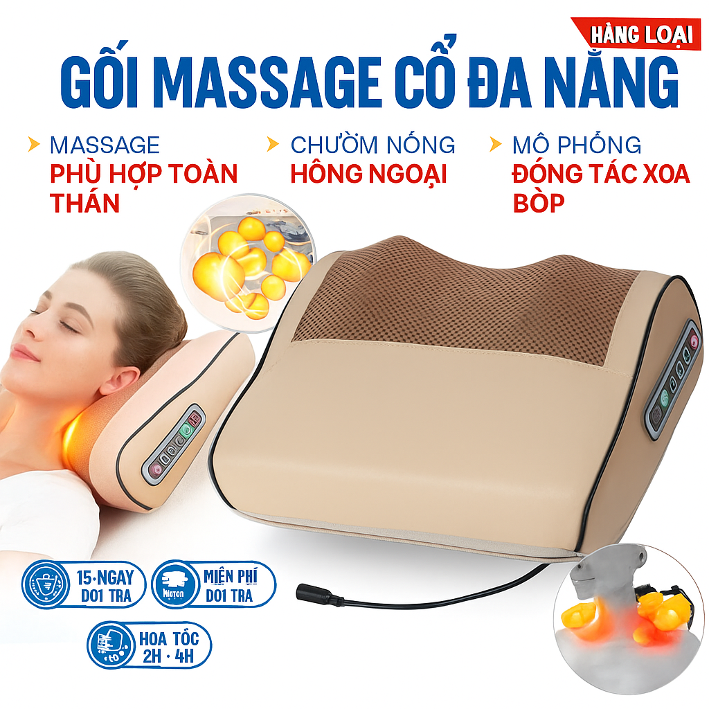 Máy Massage Cổ Vai Gáy Hồng Ngoại – Công Nghệ Hiện Đại, Hiệu Quả Thư Giãn Tuyệt Vời, ĐÈN TRANG TRÍ , ĐỒNG HỒ TREO TƯỜN