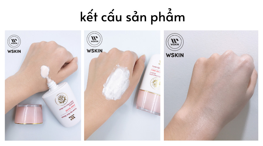 Kem Chống Nắng Lót Makeup WSKIN Sun Base Pink Base SPF50+ PA++++ 50ml