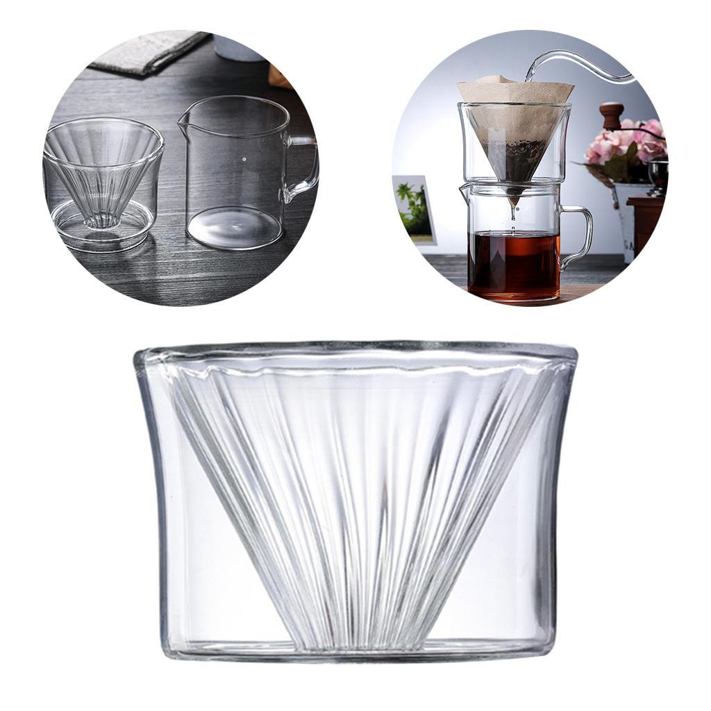 Glass Coffee Dripper Coffee Sharing Pot Removable Coffee Cone Brewer Filter