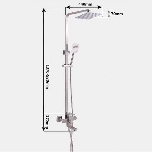 Sen cây tắm đứng INOX 304 nóng lạnh