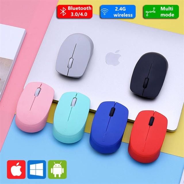 Chuột không dây bluetooth Rapoo M100 silent, chuột thiết kế chống ồn thích hợp cho sử dụng văn phòng - Hàng Chính Hãng