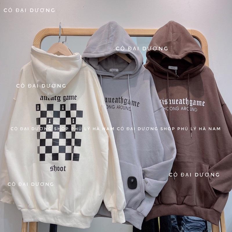 áo nỉ hoodie bàn cờ