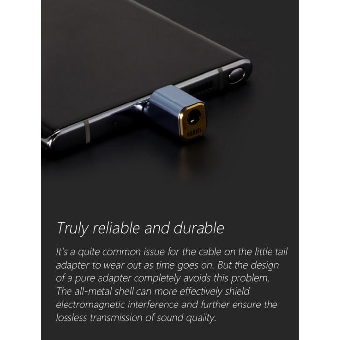 Giắc Type C Ra 3.5 ddHiFi Aluminum Alloy TC35B - Hàng Chính Hãng