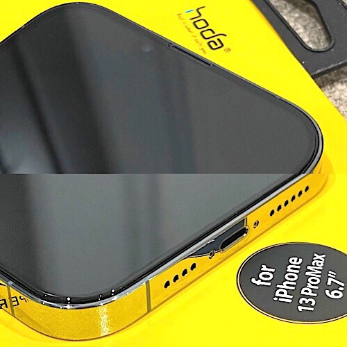 Miếng dán cường lực màn hình cho iPhone 13 Pro Max hiệu Hoda chuẩn 9H / viền 2.5D Curve / mỏng 0.33 mm - Hàng nhập khẩu