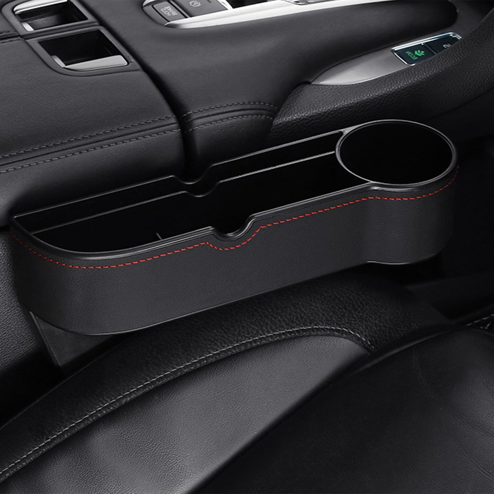 Car Seat Gap Organizer W/ Cup Holder Fit for Cards Wallets Sunglasses