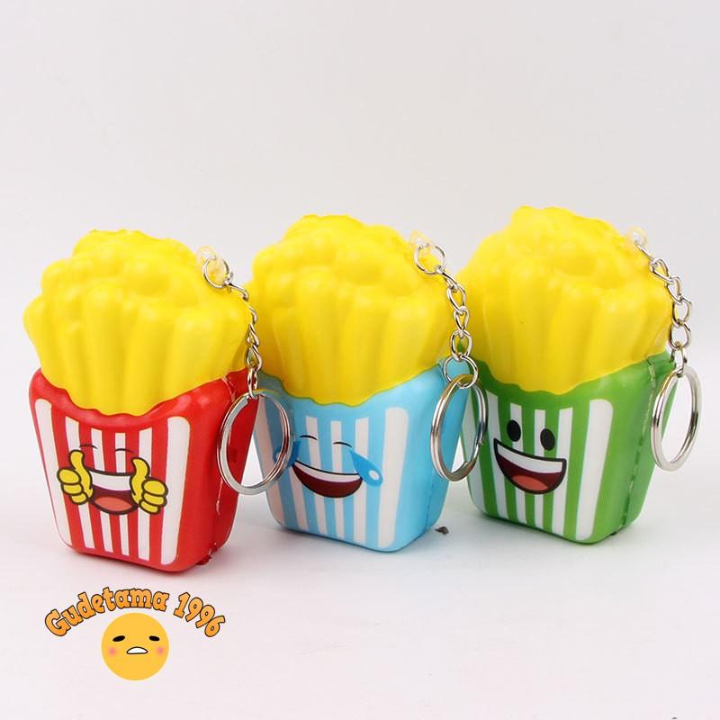Squishy Khoai Tây Chiên mini 7cm có móc khóa