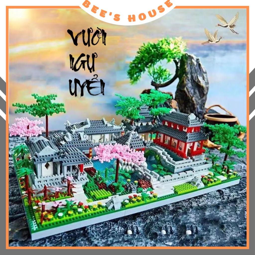 Bộ đồ chơi xếp hình lắp ráp kiến trúc city building Vườn Ngự Uyển cung điện lâu đài nanoblock giá rẻ xếp hình taj mahal