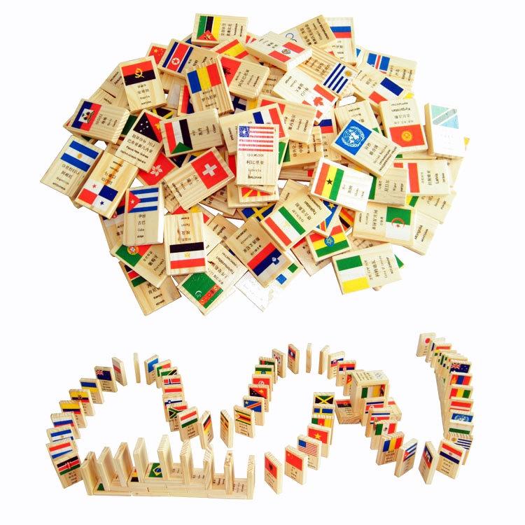 Domino cờ các nước - Domino Lá Cờ 100 Quốc gia - Đồ chơi gỗ tự nhiên an toàn cho bé vừa chơi vừa khám phá thế giới