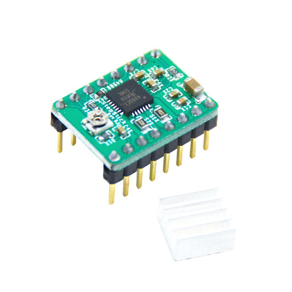 A4988 Stepper Motor Driver Module Board For 3D Printer CNC + Heat Sink Green