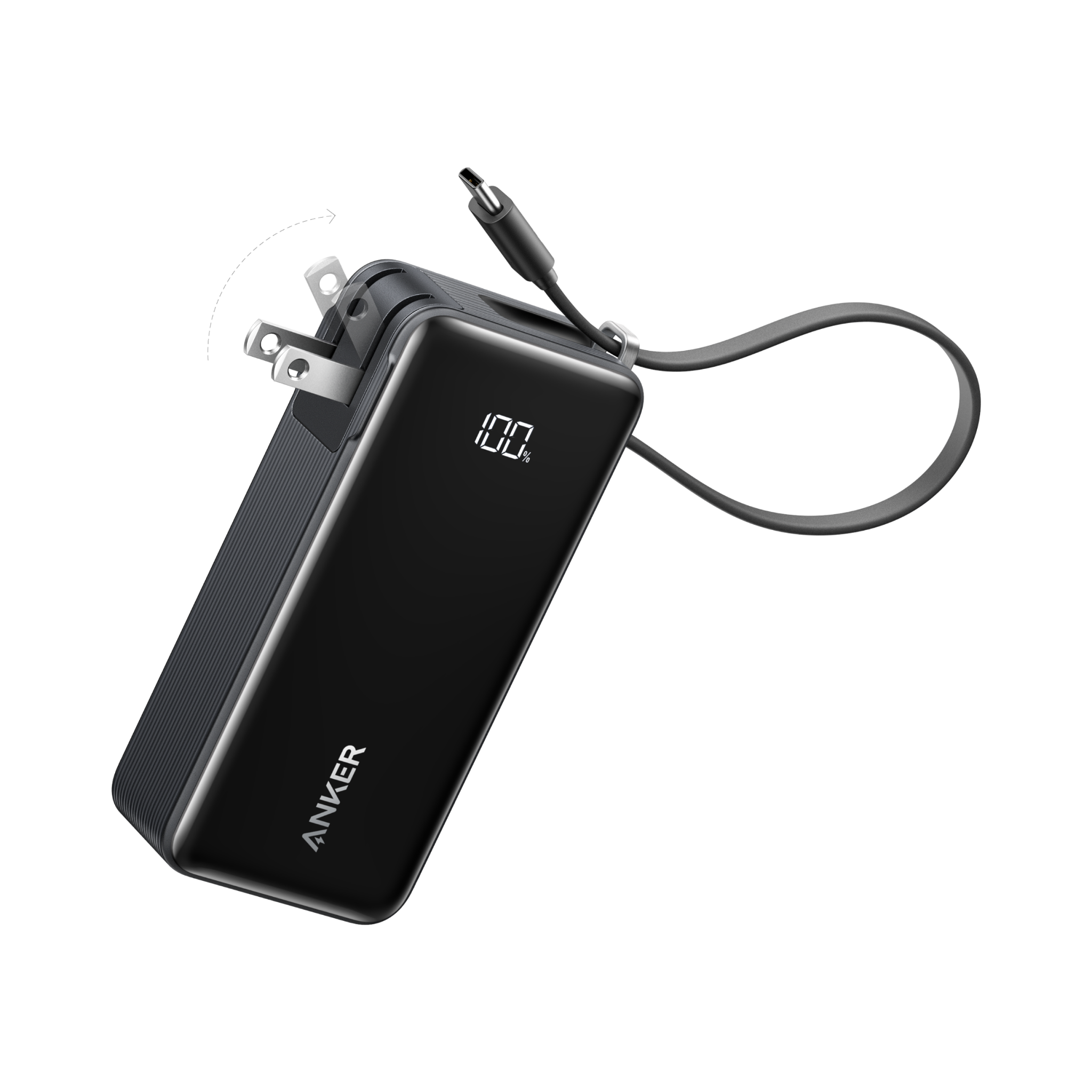 Pin sạc dự phòng 10000mAh kiêm Adapter Sạc Type-C PD 30W Anker A1637 (kèm cáp Type-C) - GiaPhucStore | Hàng Chính Hãng