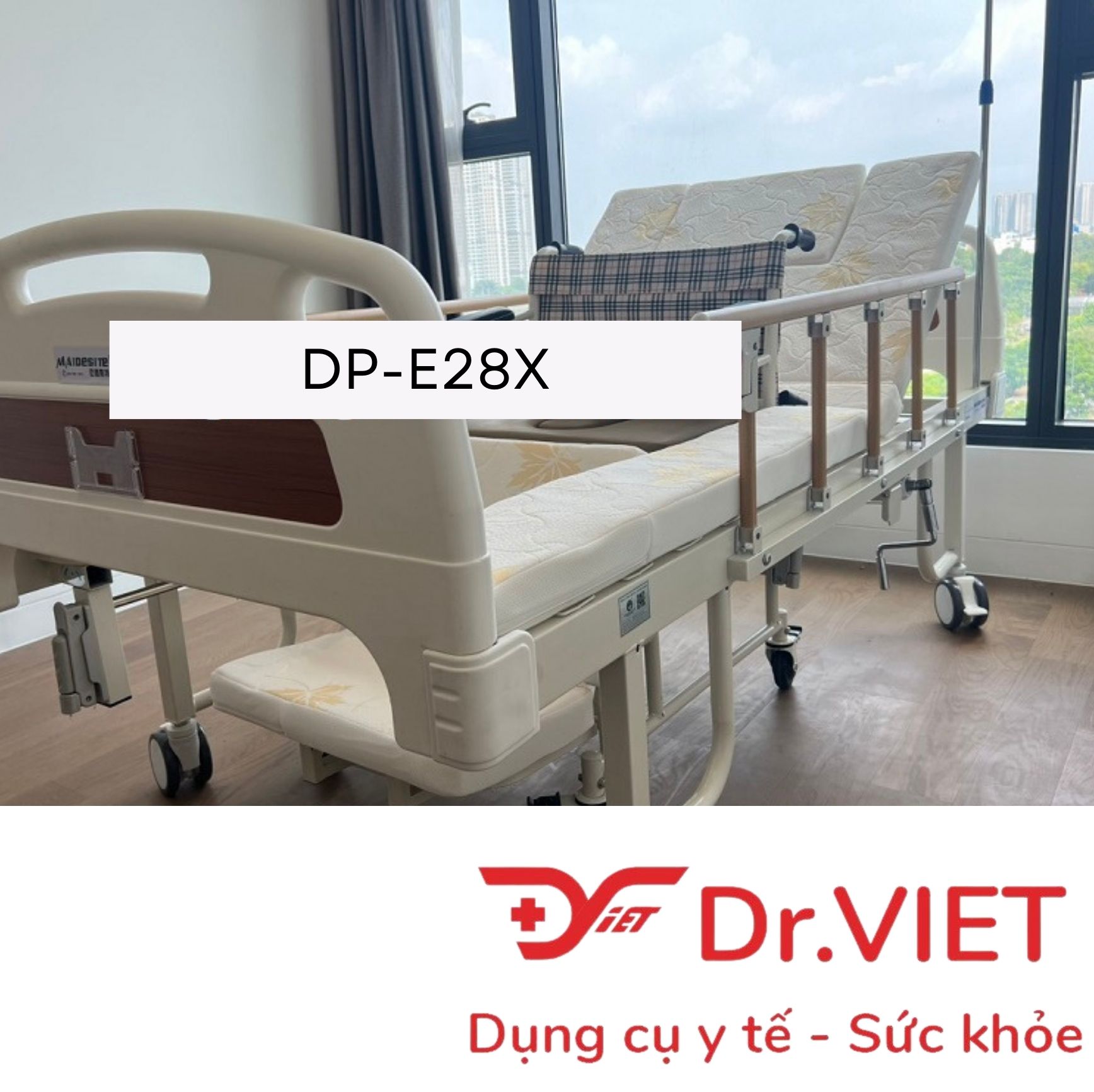 GIƯỜNG BỆNH NHÂN ĐA CHỨC NĂNG TÁCH LÀM XE LĂN MODEL: DP-E28X