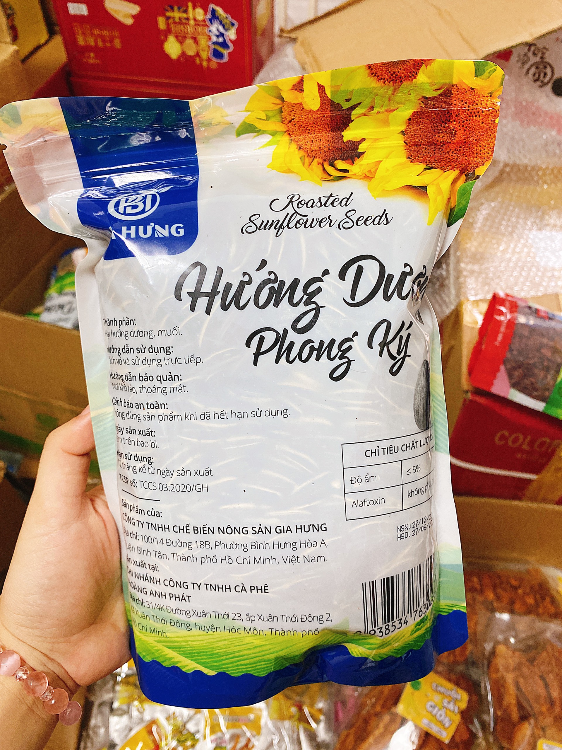 HẠT HƯỚNG DƯƠNG PHONG KÝ LOẠI NGON 500G