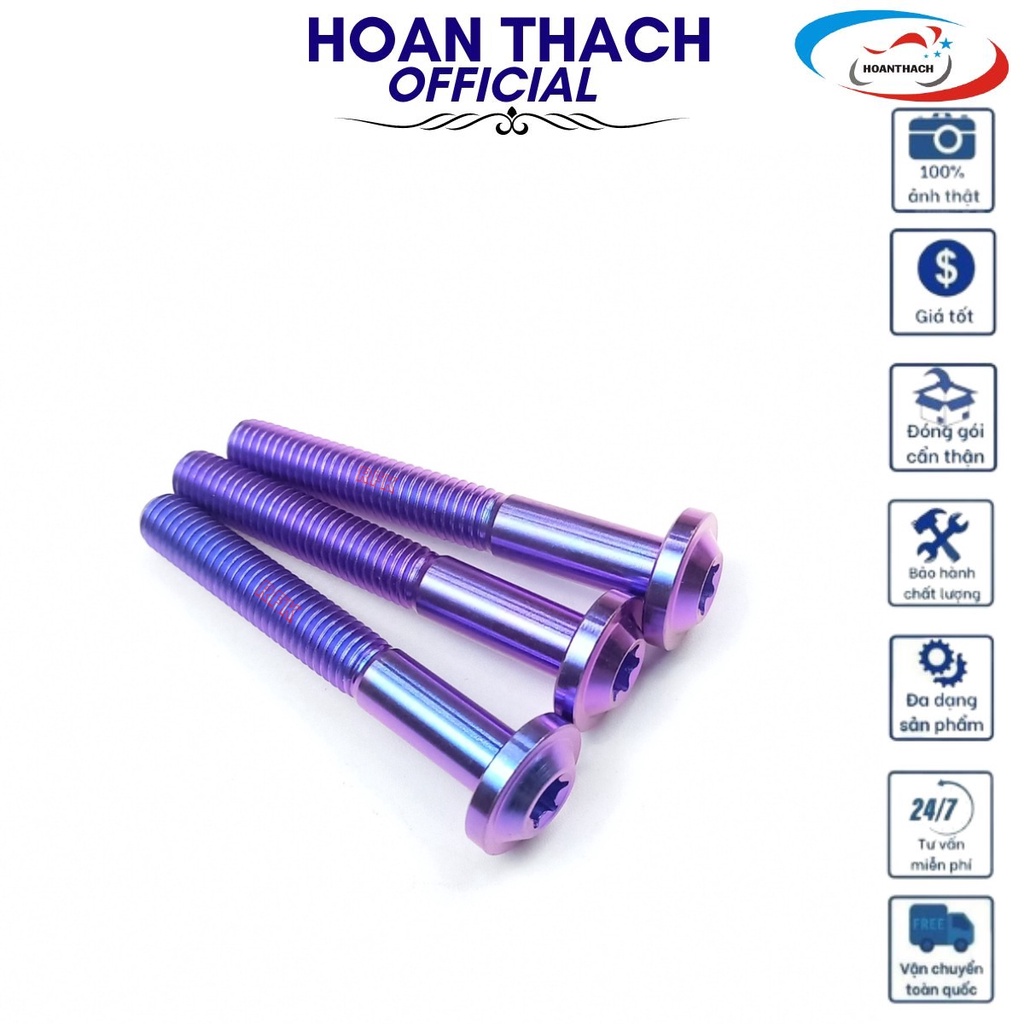 Ốc Gr5 8L60 Đầu Dù Tím dùng cho nhiều dòng xe HOANTHACH SP012507 (giá 1 con)