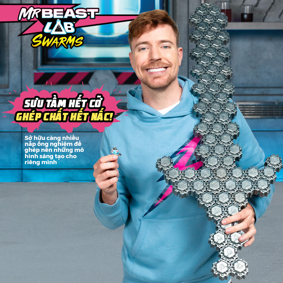 Đồ Chơi Ống Thí Nghiệm Series 4 - 3 Sinh Vật - MrBeast Lab 24871 (Sản Phẩm Bên Trong Là Ngẫu Nhiên)