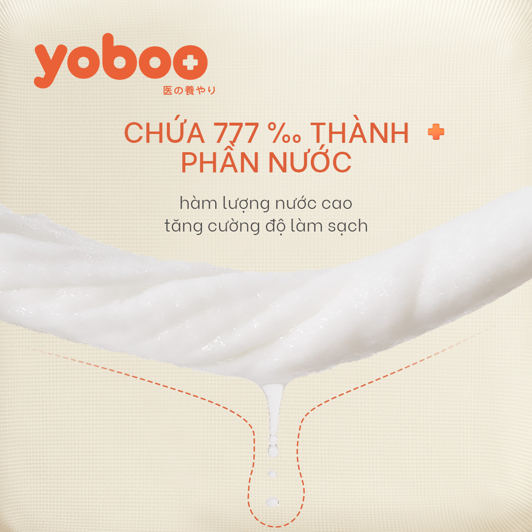 Khăn giấy ướt Yoboo YB-078 gói 10 tờ dịu nhẹ, không chứa cồn và hương liệu, an toàn khi sử dụng cho bé - Hàng chính hãng