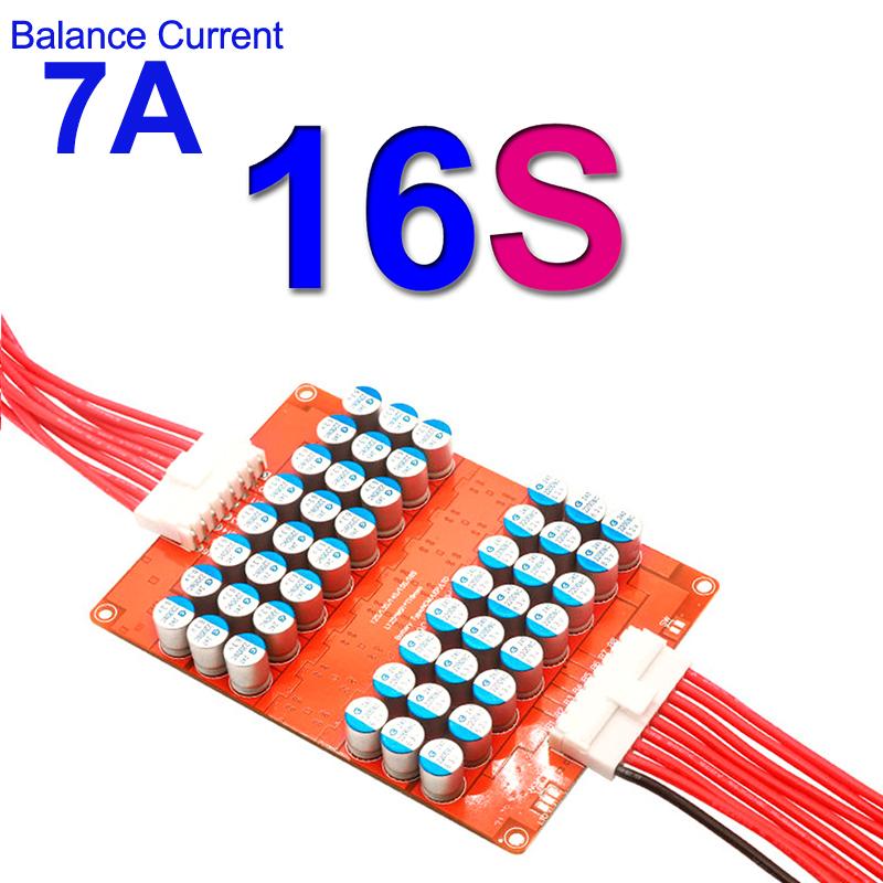1.2-7A Active Balance Board Equalizer Li-ion LiFePo4 Balancer 18650 Bộ pin Lithium Truyền năng lượng 4S 6S 8S 10S 14S 16S Màu sắc: 16S 7A