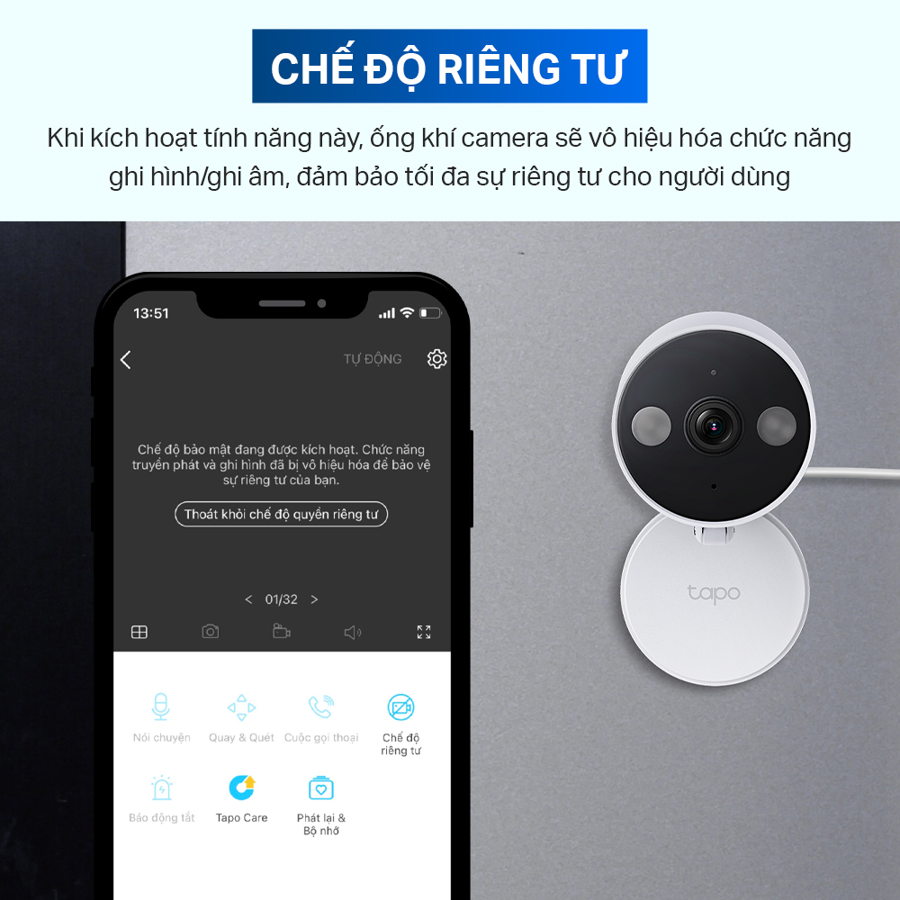 Camera Wifi TP-Link Tapo C120 Trong Nhà/ Ngoài Trời Chống Nước, Đế Nam Châm, Độ Phân Giải 2K QHD - Hàng Chính Hãng