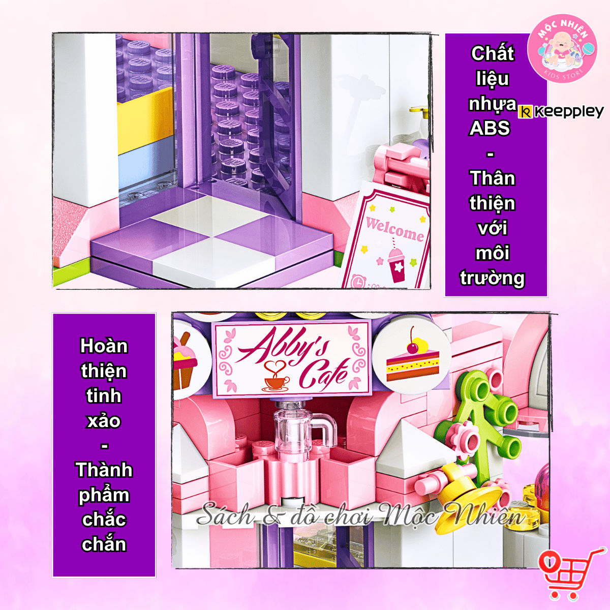 Đồ chơi lắp ráp, xếp hình Keeppley 33020 - Quán cafe thư giãn (277 mảnh ghép) - Dành cho bé gái từ 6 tuổi