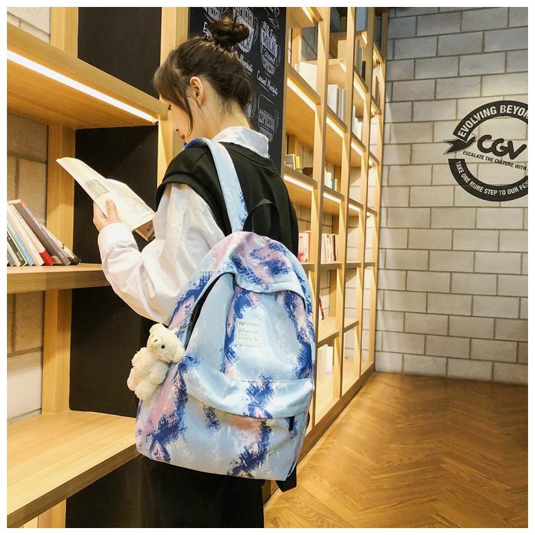 Balo ULZZANG thời trang, nhiều ngăn, vải chống thấm nước, trẻ trung phong cách Hàn Quốc