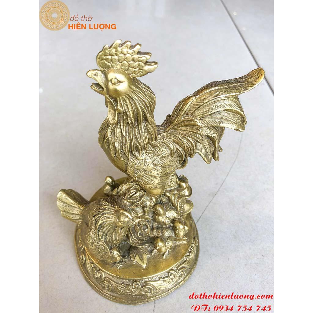 Tượng Gia Đình Gà Hạnh Phúc - Kê Đắc Phúc - Tượng Đồng Phong Thủy