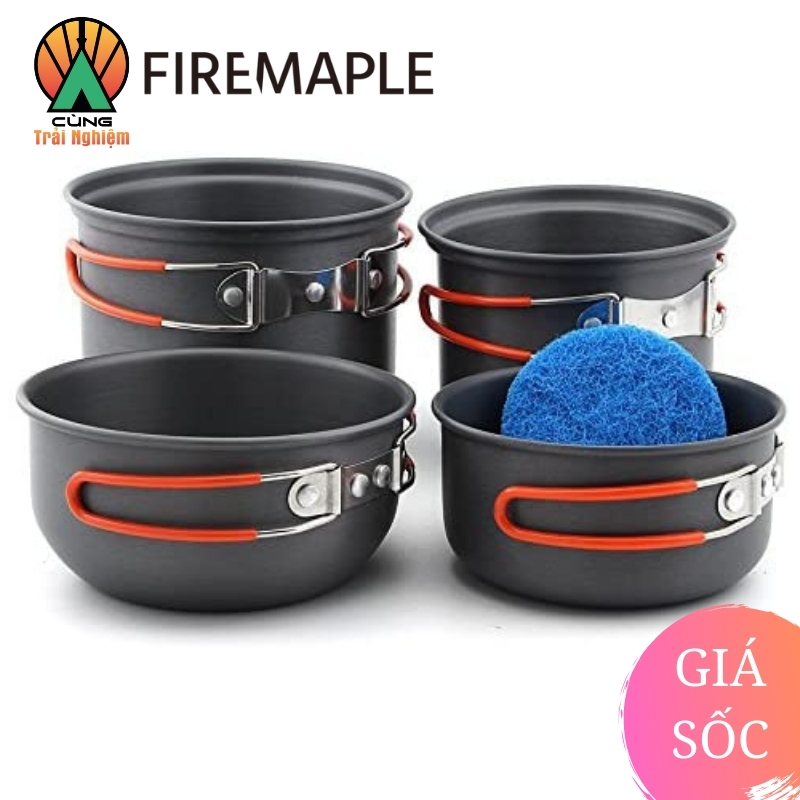 COMBO Nồi Nấu Ăn 4 Trong 1 Fire Maple FMC-208 Gọn Nhẹ Tiện Lợi Chuyên Dụng Cho Du Lịch, Dã Ngoại Cắm Trại