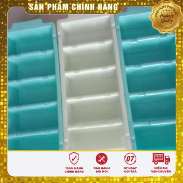 BỘ 3 KHAY LÀM ĐÁ 5 VIÊN NHỰA DẺO