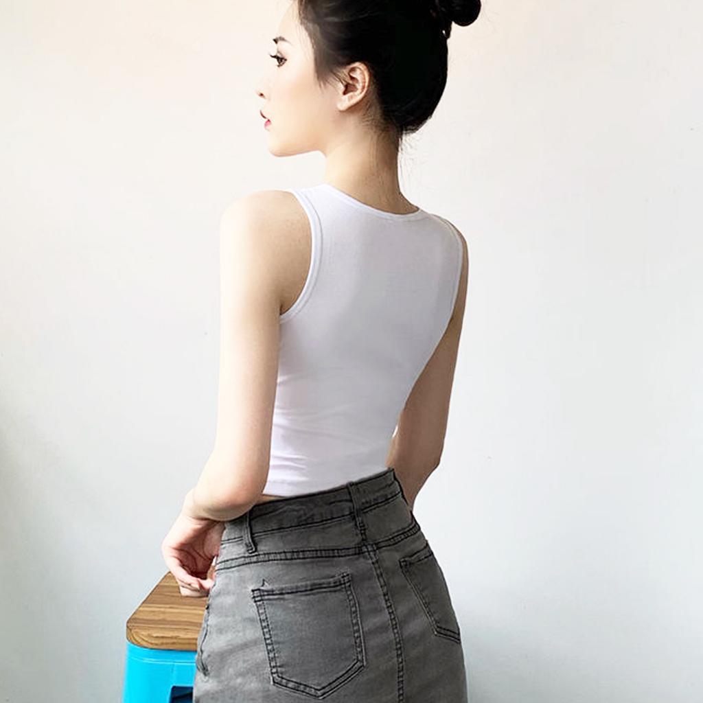 Áo ba lỗ croptop nữ dáng áo 3 lỗ ôm chất liệu thun gân cotton 100% co dãn mạnh.