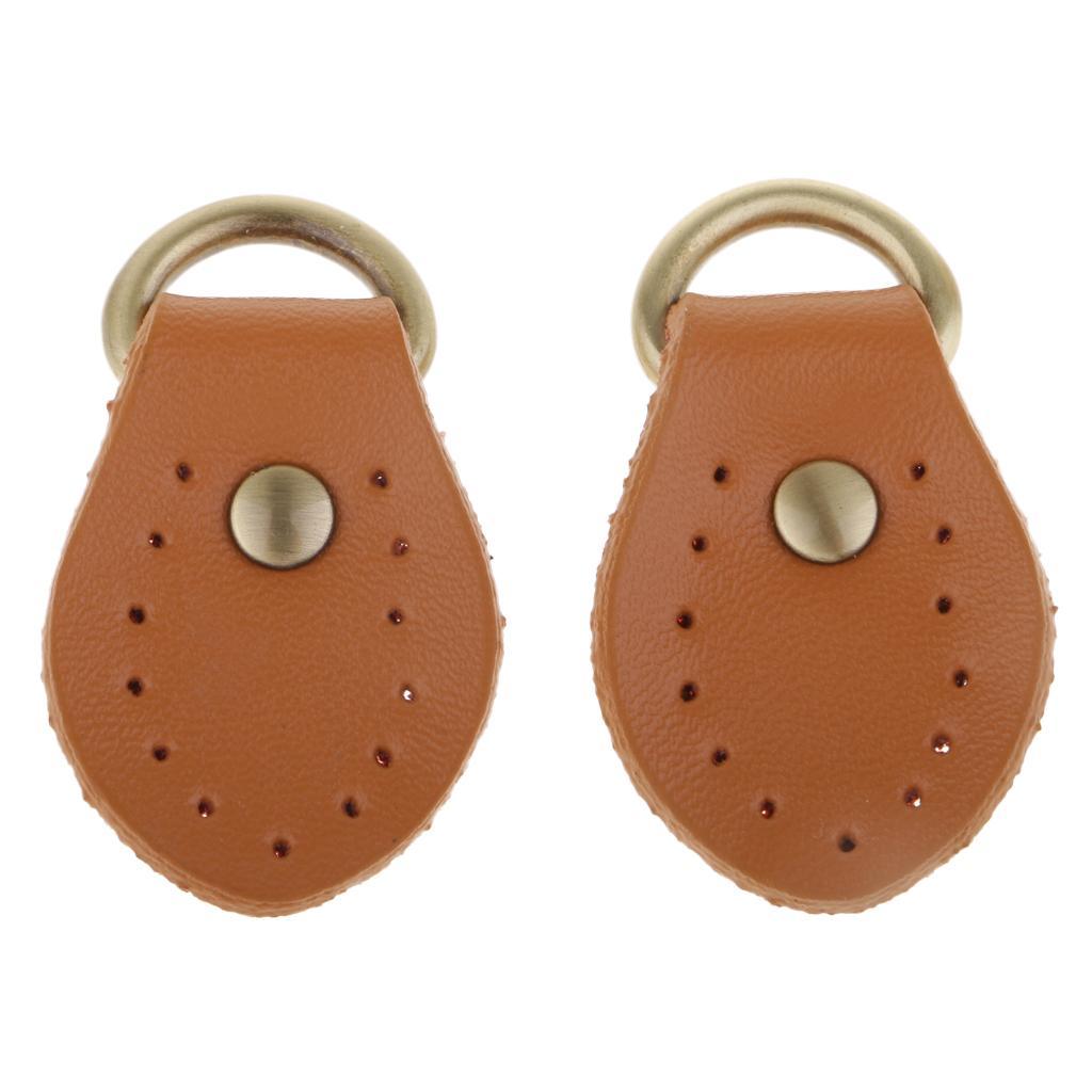 2-7pack 2pcs PU Leather Handle Snap Buckles for Handbag Making Accessories Brown