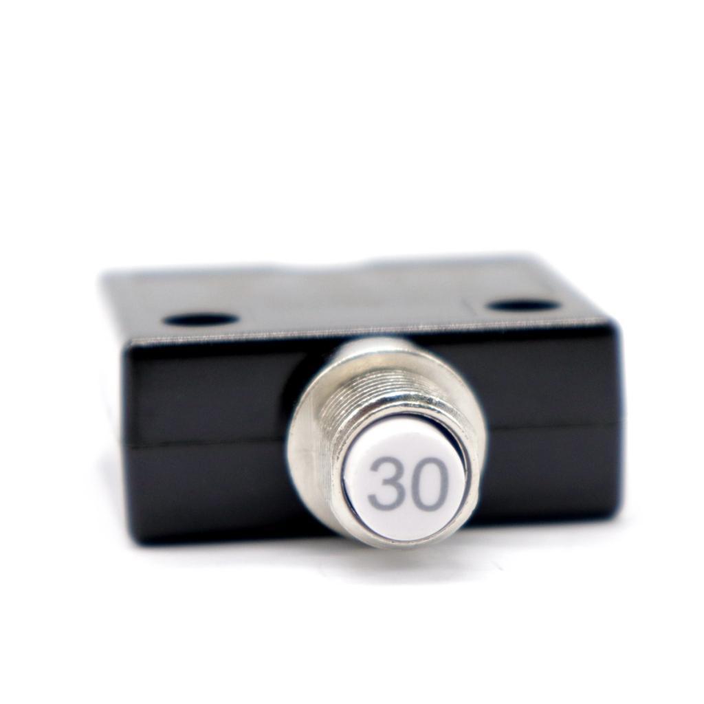 2x 30Amp Push Button Manual Reset Thermal Circuit Breaker Overload Switch