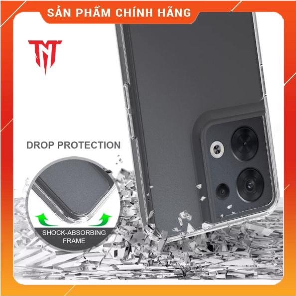 Ốp lưng dẻo trong suốt bảo vệ cực tốt cho điện thoại Oppo Reno 8 / Reno 8z - hàng chính hãng