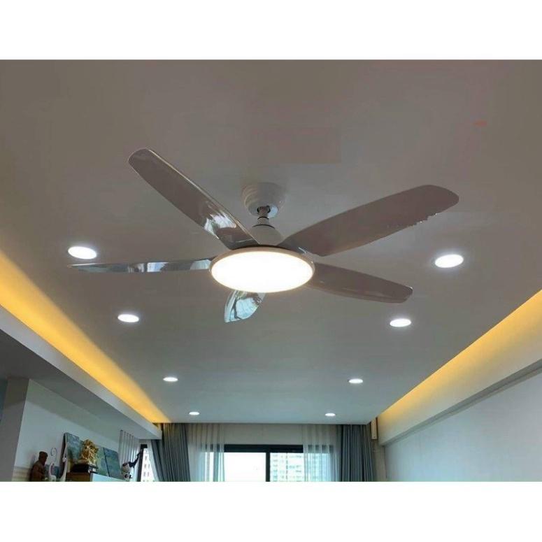 Quạt trần trên nhà đèn nguyên nhân DC 6 vận tốc gió cực mát, có hướng dẫn xách tay