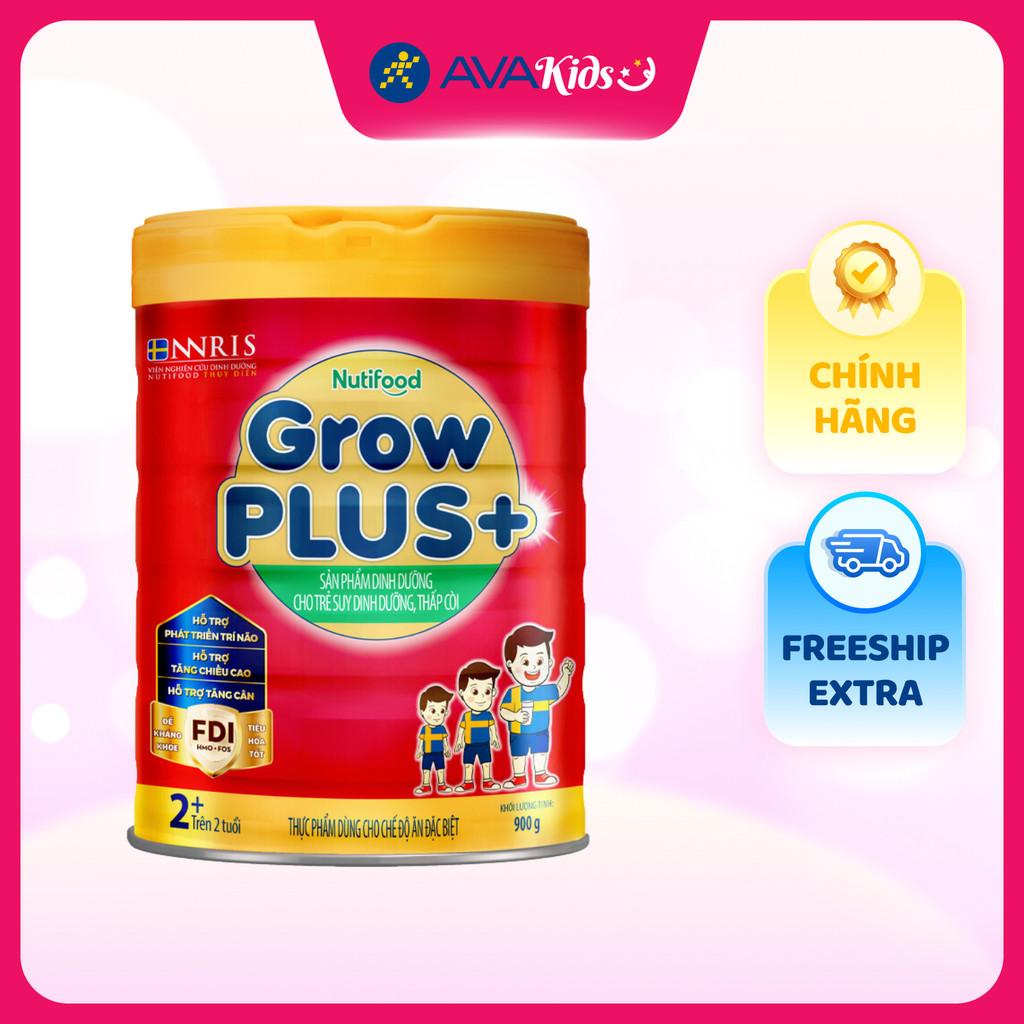Sữa bột Nutifood GrowPLUS+ đỏ 2+ hương vani 900g (từ 2 tuổi) - Hàng Chính Hãng