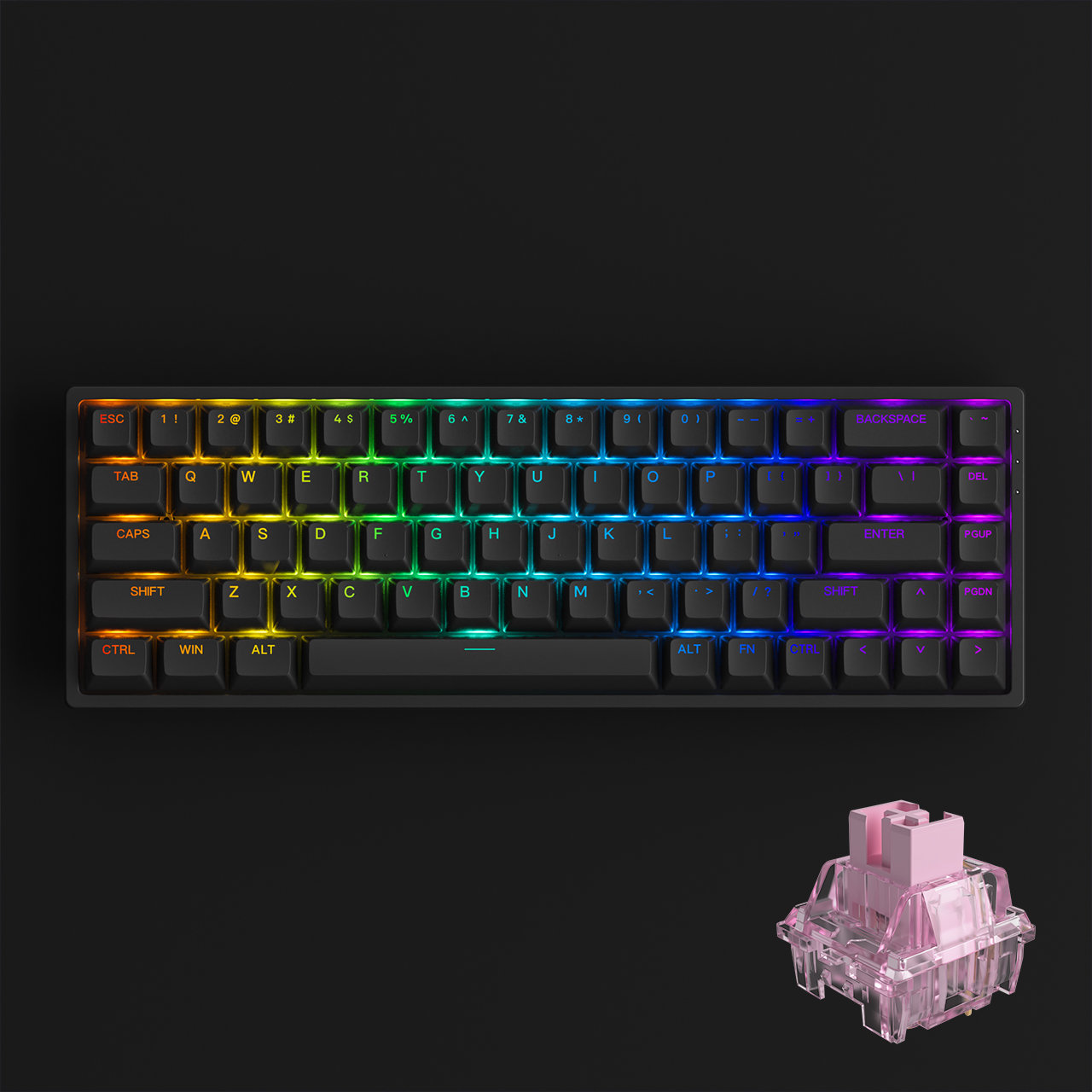 Bàn phím cơ có dây AKKO 3068 v2 RGB – Black/White _Mới, hàng chính hãng